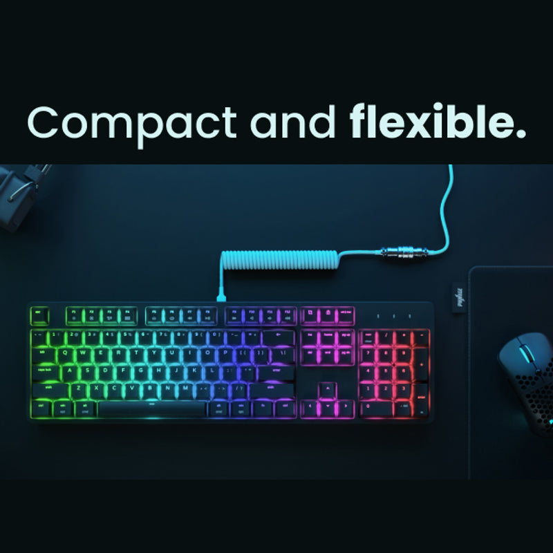 Aviator Coiled USB C Cable - Pwnage