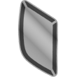 Trinity Glass Feet | Glass Black