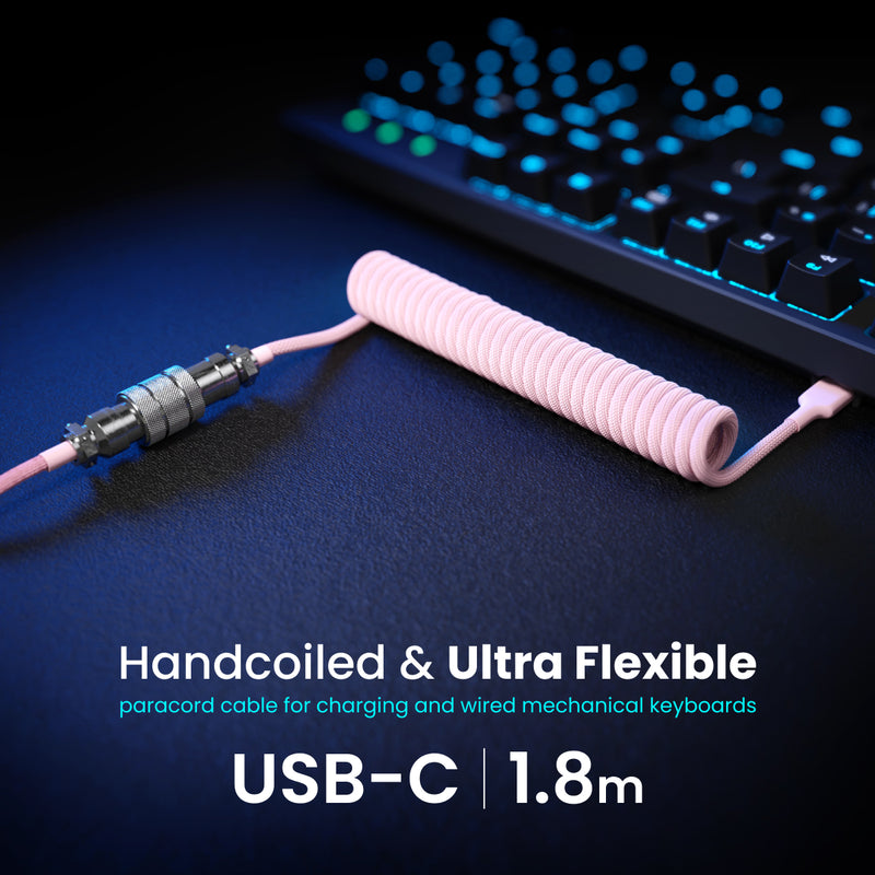 Aviator Coiled USB C Cable - Pwnage
