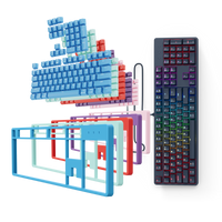 Full keyboard with Top Covers and Keycaps Black bundle | Red Switches