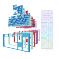 Full keyboard with Top Covers and Keycaps White bundle | Red Switches
