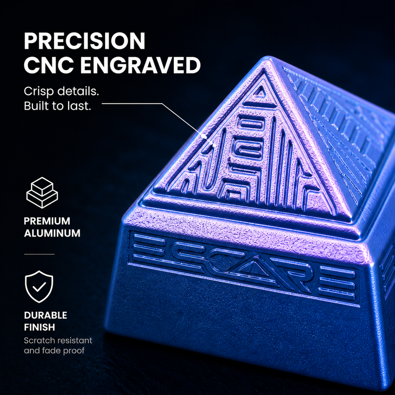 Pwnage Artisan Pyramid Keycap CNC Machined Aluminum