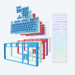 Full keyboard with Top Covers and Keycaps White bundle